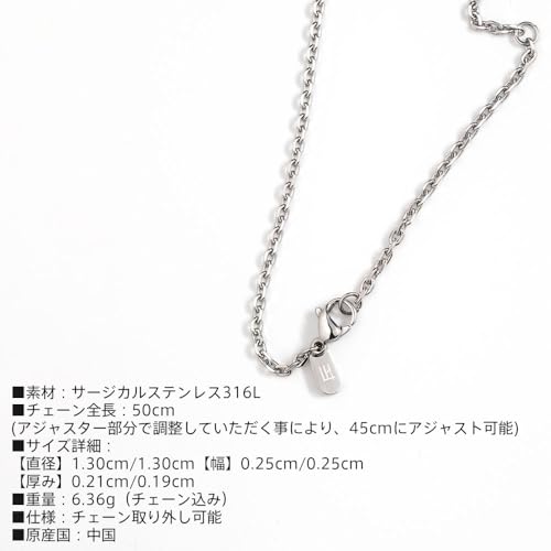 Lionheart Männermähne Doppelring Halskette, Chirurgenstahl, Hypoallergen, Vorgefertigt verpackt, mit individuellem Beutel (Silber/Zirkonia)