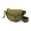 Gate Adjustable Shoulder Strap Fastening Soft Cowhide Leather Crossbody Bag Women Bags Olive-Green Dark-Green A650N46X26-4427