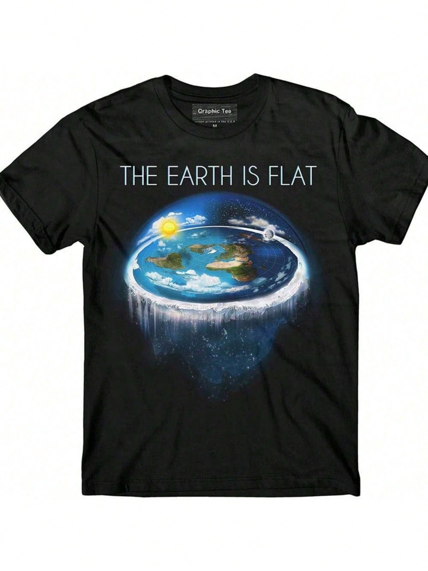 Flat Earth Tshirt,Earth Is Flat,Firmament, Sheol, Conspiracy, New World FE1 S разноцветный