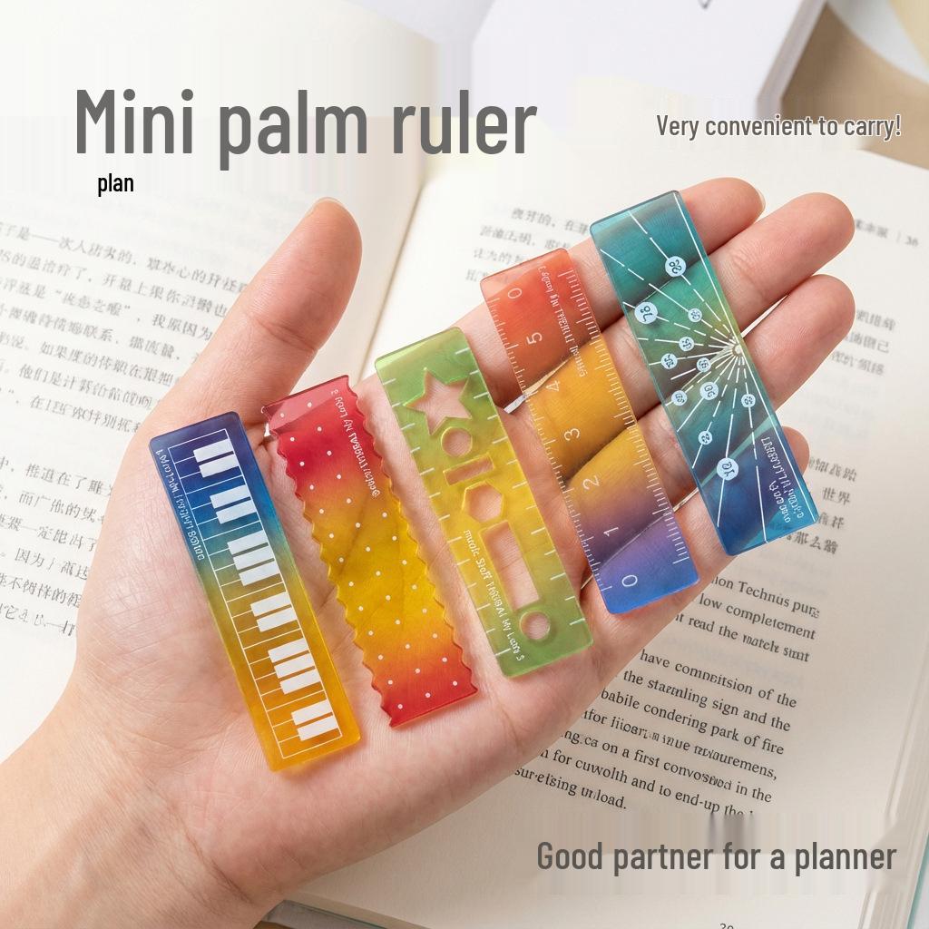 

Palm-Sized Mini Acrylic Cartoon Alien Student Ruler - Anime Themed Stationery for Promotions 6 cm