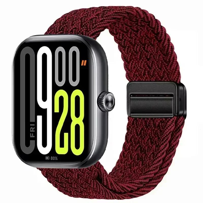 Magnetic Loop for Xiaomi Redmi Watch 4 5 Strap Adjustable Braided Sport Nylon Replacement bracelet for Miband 8 pro/9 pro band