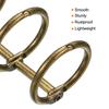 PATIKIL 20mm Inner Diameter Binder Removable Metal Book Office Bronze 10-Pack Rings, Rings, Loose-Leaf Rings, 3-Circle Design,