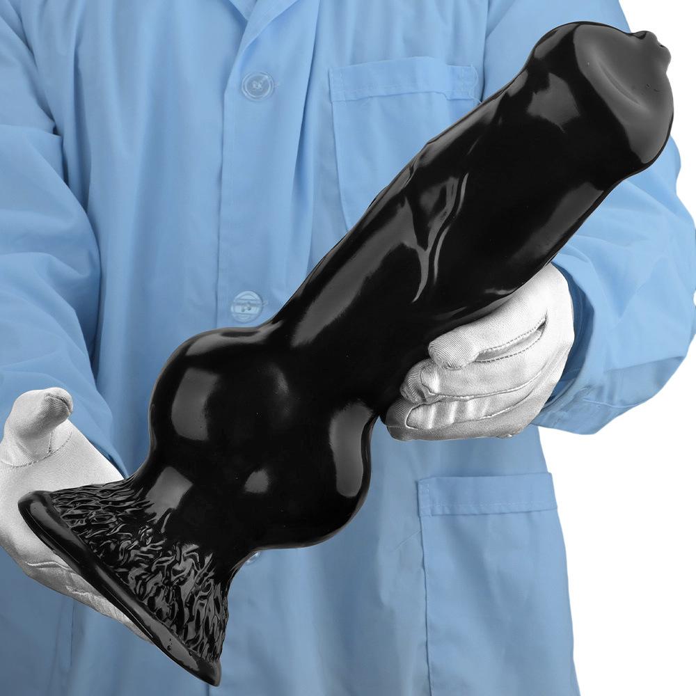 Realistic Black Silicone Dildo Anal Plug - Female Masturbation Toy with Lifelike Texture & Body-safe Material