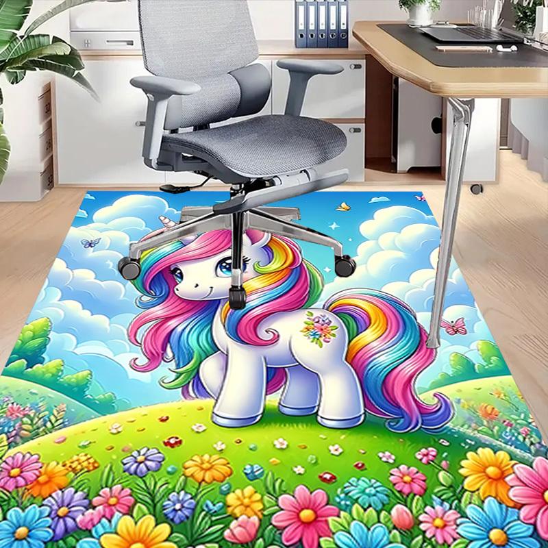 1PC Unicorn Flowers Extra Large Non Slip Floor carpet, Office, family, bedroom, Studio Large Area Rug Indoor Rugs