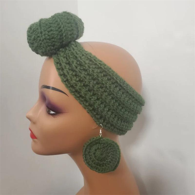 

Новая шапка с ушками кролика, связанная вручную, унисекс, забавная фотосъемка, популярная шапка с изображением маленьких животных Adult 57-59cm [without earrings]