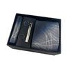 Paisley Herren Krawattenset mit Einstecktuch, Manschettenknöpfen & Krawattenklammer – Business Casual Geschenkbox