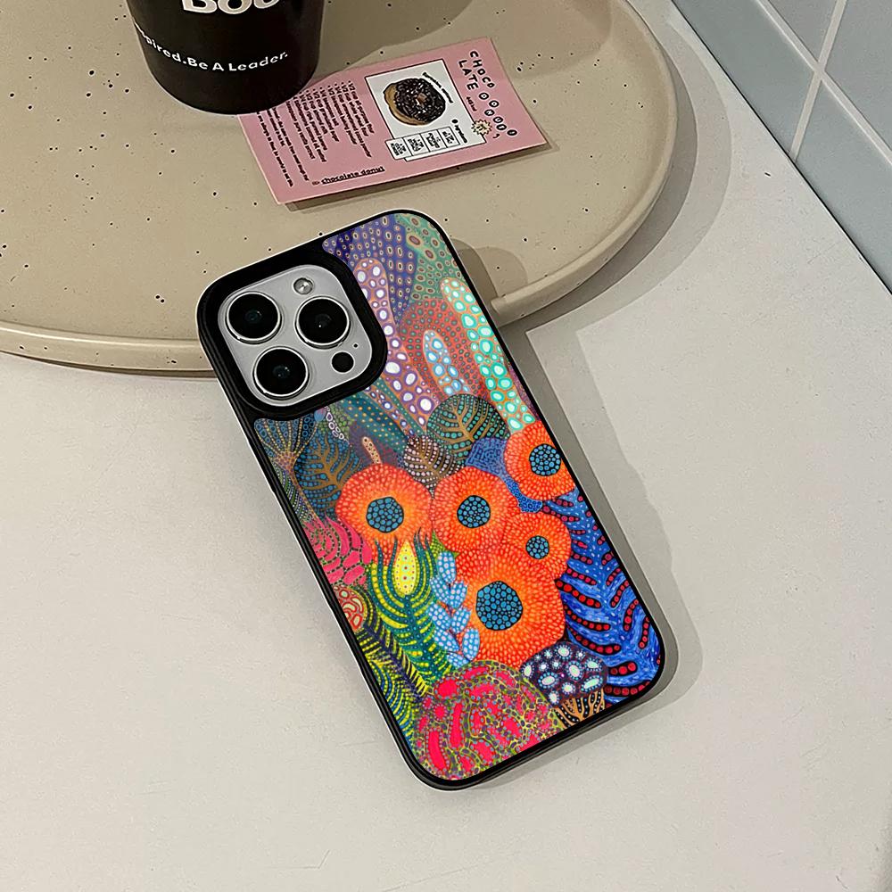Yayoi Kusama Phone Case for Iphone 17 16 15 14 Air 13 12 11 Pro Max Mini Plus Fundas Shell PC+TPU Cover