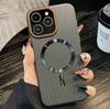The new non-slip corrugated is suitable for Apple 15promax mobile phone case, and the new iPhone 15 magnetic protective case.