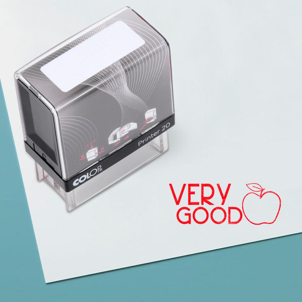 Printtoo Self Inking Rubber Stamp - Pre-Inked Office Stamp - Stationary Stamp - COLOP P20 Mini Stamper - Teachers Stamp -