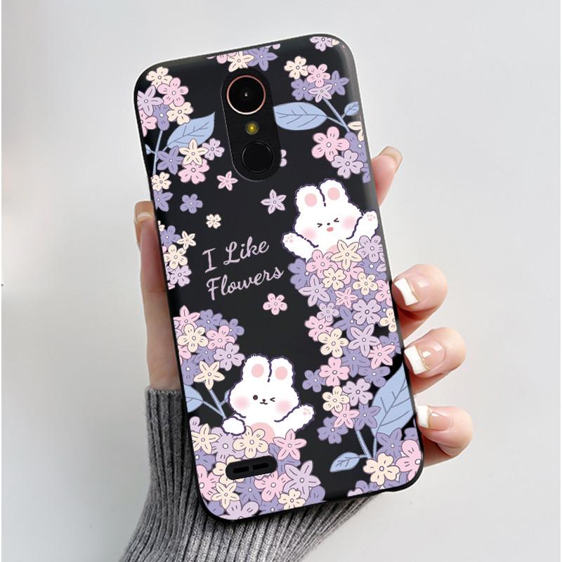 Case For LG K10 2017 M250N X400 Cute Love Rabbit Cartoon Soft TPU Silicone Ultra Thin Slim Back Cover For LG K10 2018 Phone Case