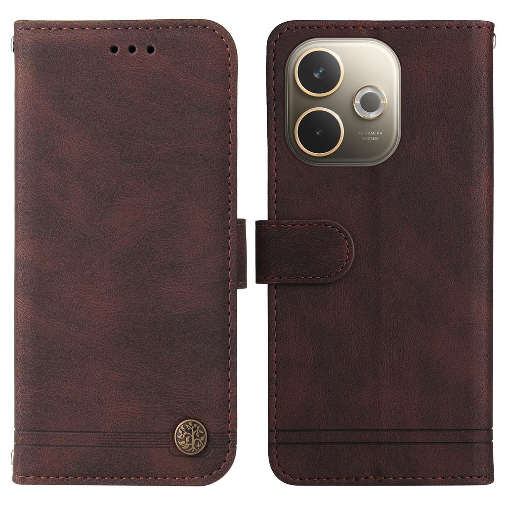 Für Oppo A5 Pro 5G/A5 Vitality Edition Leder-Brieftaschenhüllen Hautgefühl Handyhülle Ständer mit Riemen