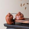 Creative Purple Clay Tea Pet Handmade Sculpture Crafts Chinese Tea Set Character Decoration Accessories