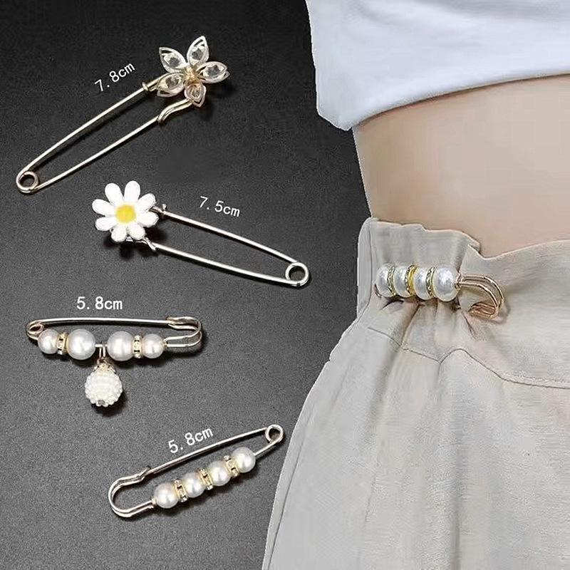 Adjustable Waistband Pins Set for Fixing Clothe and Skirts Preventing Slipping and Sagging for Clothing Decoration and Accessory