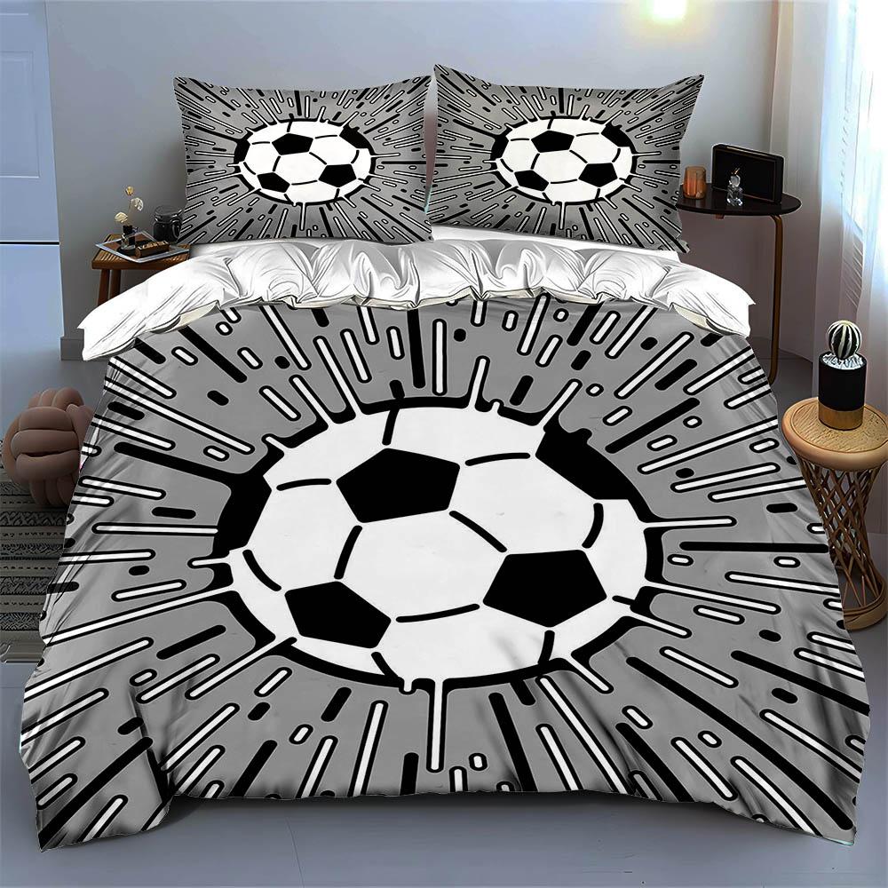 Soccer Ball with Streaks. Bedding Sets Duvet Cover Sets Duvet Covers Pillowcases(1 * Duvet Cover 2 * Pillowcases, Without Duvet Insert)
