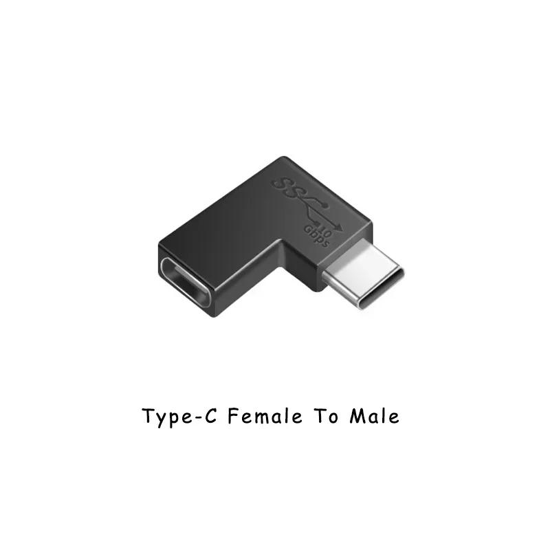 USB 3.1 Type C Adapter Elbow Converter USB C Charge Data Sync Extension USBC Female To Male Typec Connector for PC Laptop Tablet