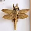 Goldene Libelle Wandbehang Ornamente Wohnzimmer Dekoration Wandhintergrund Display Insektenskulptur Wandmontierte Dekorationen