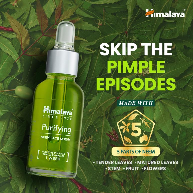 Himalaya Purifying Neem Face Wash 150ml + Himalaya Purifying Neem Face Serum 15ml Regime Pack