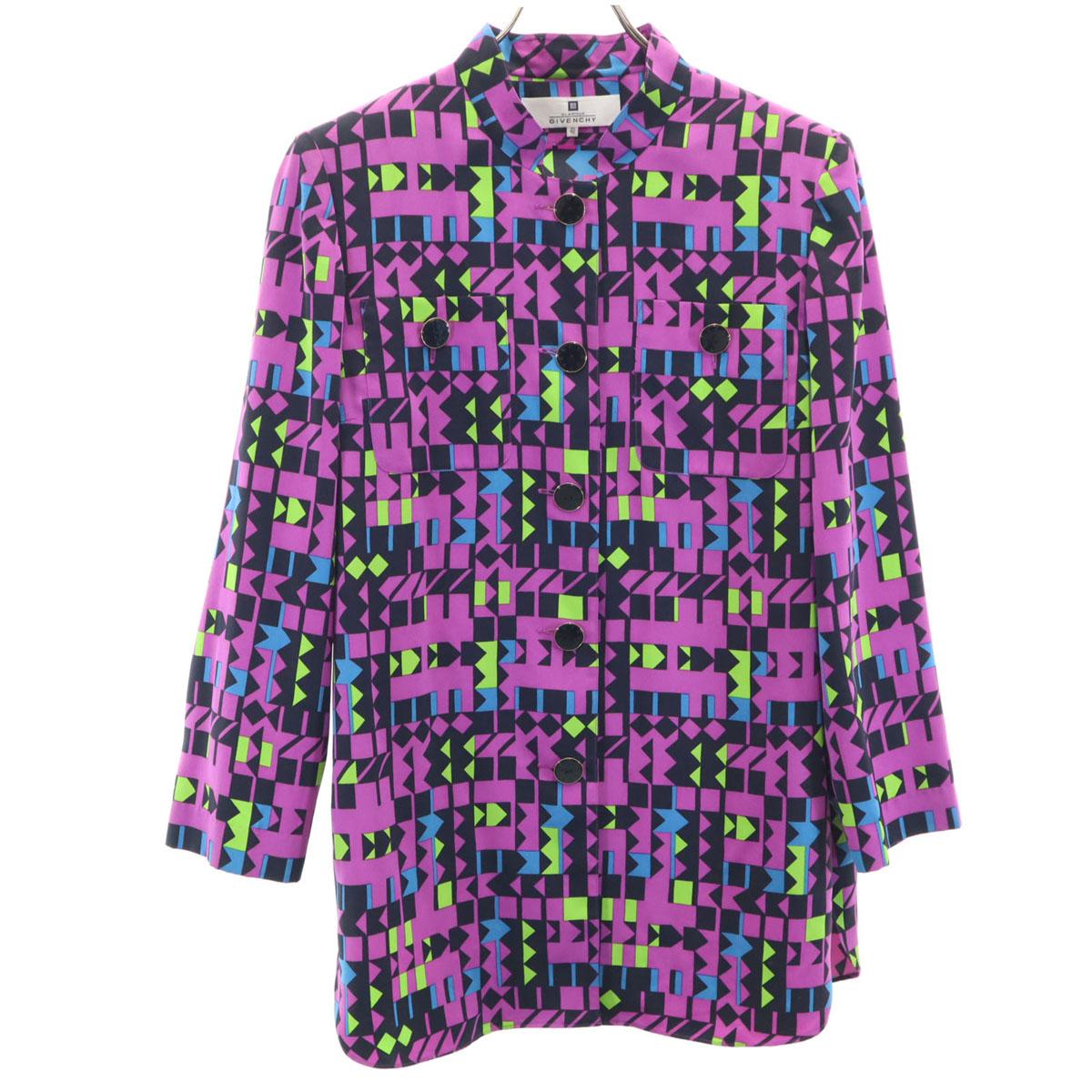 

GIVENCHY 90s Made in Japan Old Geometric pattern Long sleeve Oversize shirt Women Used