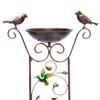 Combinație de baie de păsări și spalier pentru plante pentru eleganța grădinii în aer liber
