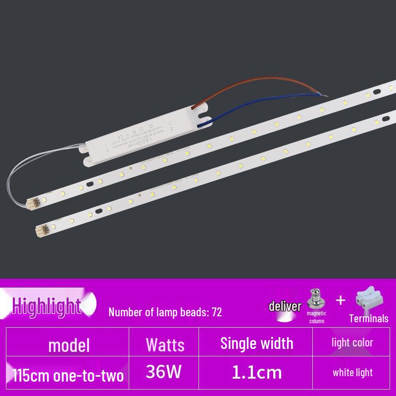 1.2m LED Lamp Strip Aluminum Substrate, 1.1m Office Light Replacement, Super Bright Source Accessories