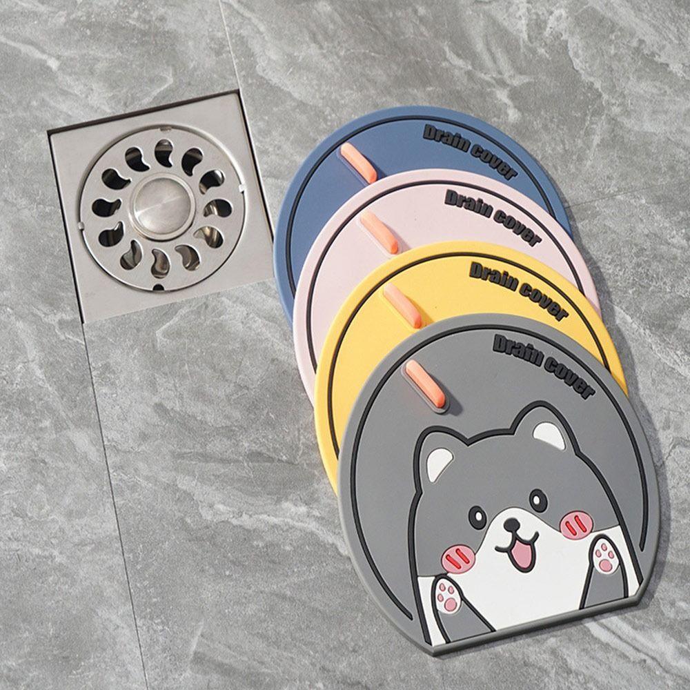 Cartoon Sewer Floor Drain Cover Anti Odor Anti-blocking Sewer Sealing Silicone Mat Anti-insect Deodorant Cover