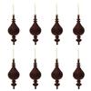 Ribbed Christmas Tree Trim with Elongated Shape and Textured Finish for Indoor Display, Wreath Styling and Tree Placement