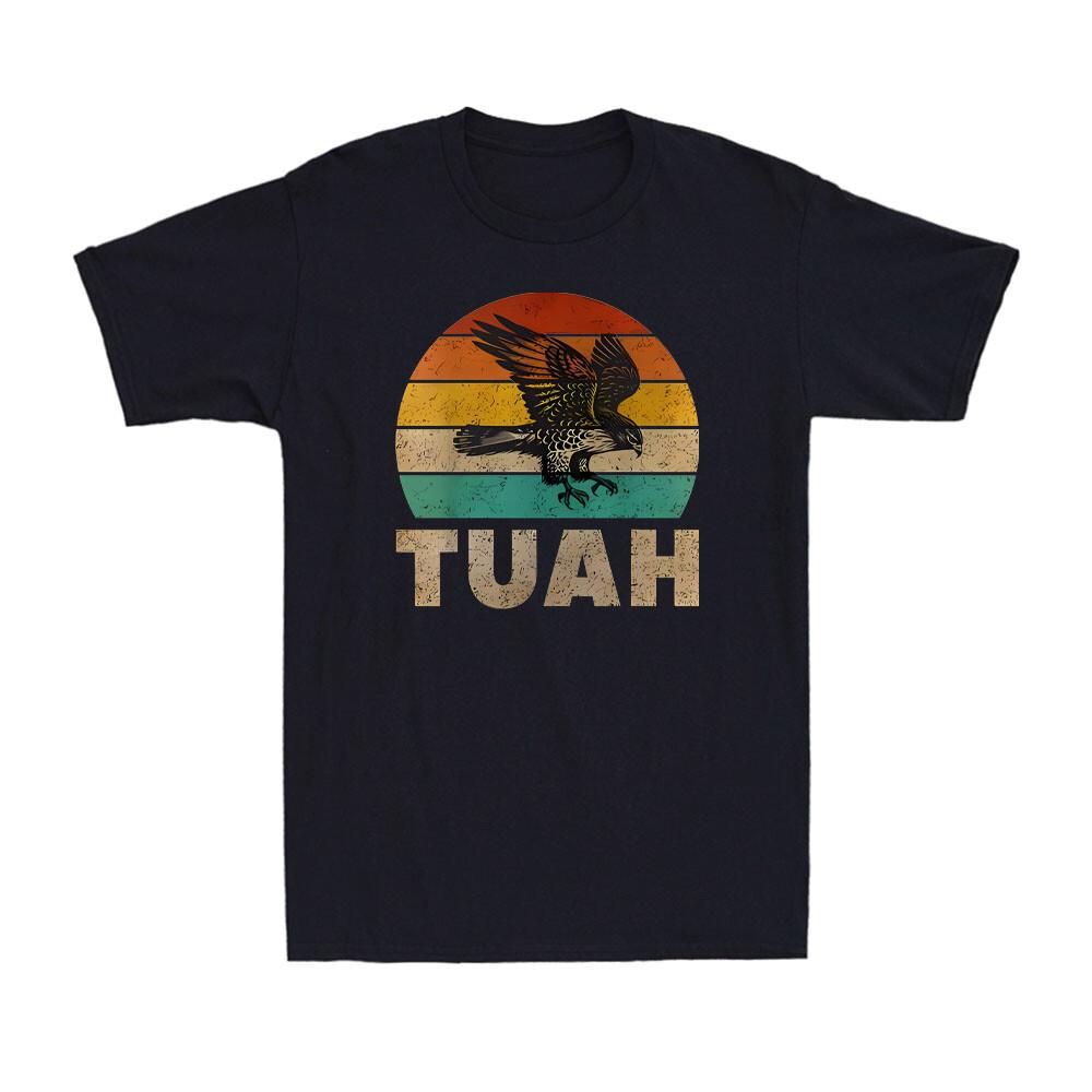 Hawk Tuah Hilarious Joke Adult Humor Eagle Meme Funny Vintage Men s T-Shirt L