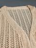 Europäisch-amerikanischer Strandstil Dünner Strick-Cardigan-Pullover mit Aushöhlungsdesign - Langärmlig
