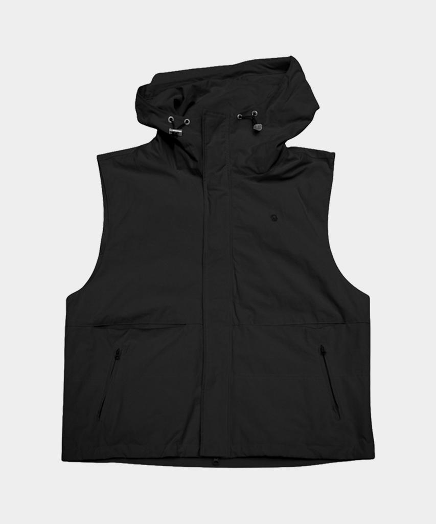 SOMEPLACE MAN Hooded Multi-Pocket Oversized Nylon Windbreaker Daily Vest_2 Colors