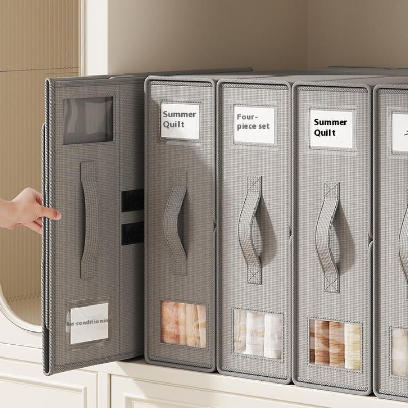 Scatola Contenitore Organizer per Set Lenzuola Finestra Pieghevole in Tessuto con Cerniera Scatola Organizer per Coperte Organizer per Armadio Letto