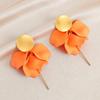 Pinkdudu Rose Flower Petal Drop Earrings Resin Gradient Color Flower Earrings Women Jewelry PD2382PD2382