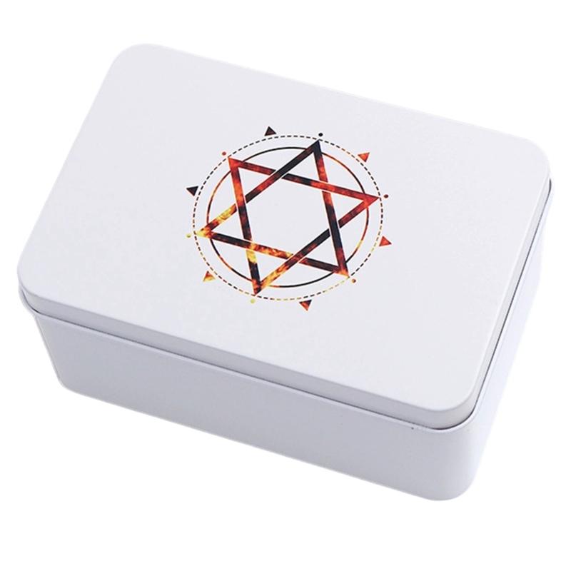 Scatola di metallo rettangolare per carte da gioco, contenitore per tarocchi, custodia per gioielli, gioco da poker, scatola vuota per carte da poker