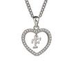 Concise Hollowed Heart Alphabet Unisex Necklace Jewelry Neck Chain Pendant Decor