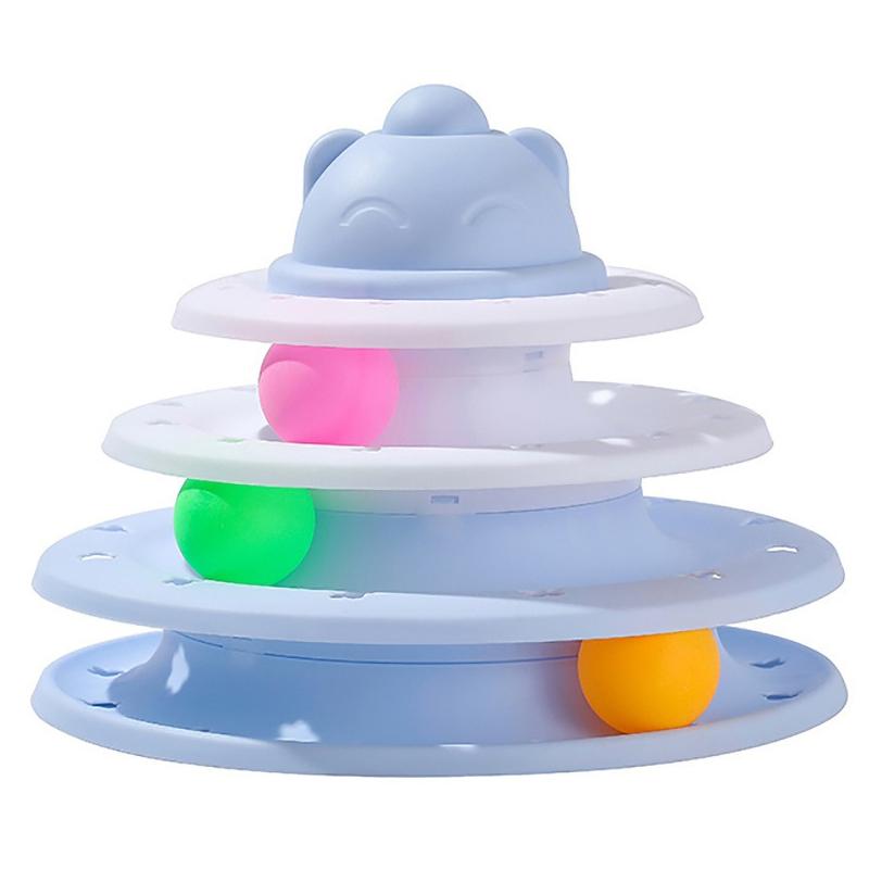 Cat toys new cat head cat carousel cat self-sexual track amusement plate interactive educational toys