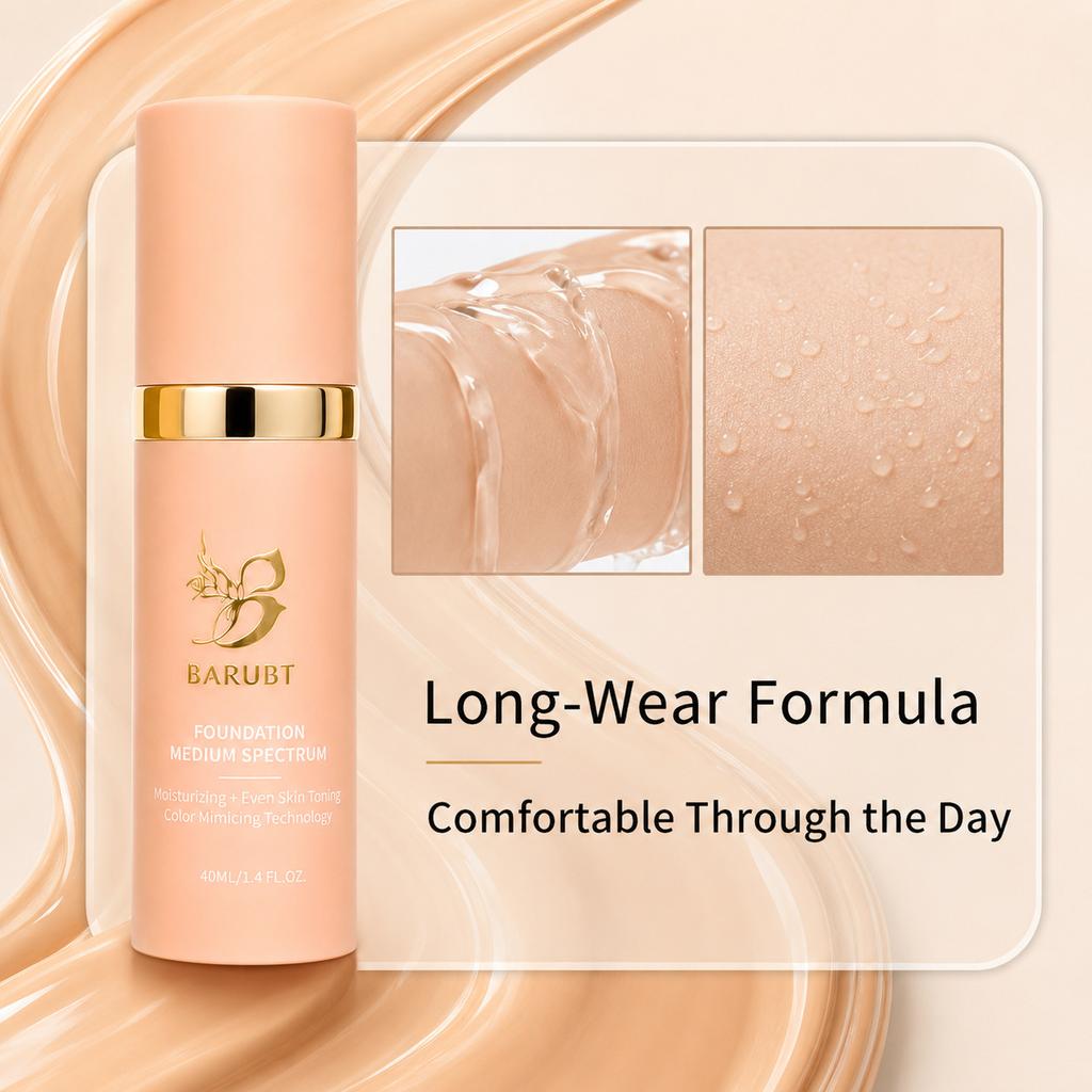 4 In 1 Color Changing Foundation Cream 40G Lightweight Texture Natural Color Excellent Concealing Effect For Face Makeup