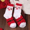 5Pairs Santa Claus Coral Fleece Socks Plush Winter Floor Socks Soft Sleeping Socks Women  Girls