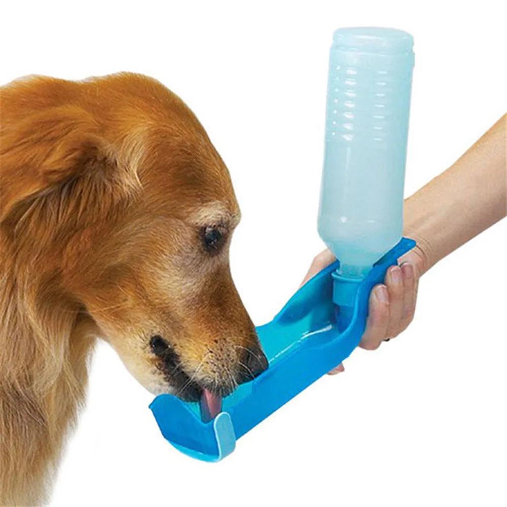 250/500 ml Wasserflasche für Haustiere, Katzen und Hunde, faltbar, tragbare Trinkflasche, für unterwegs, im Freien, Trinknapf für Hunde und Katzen