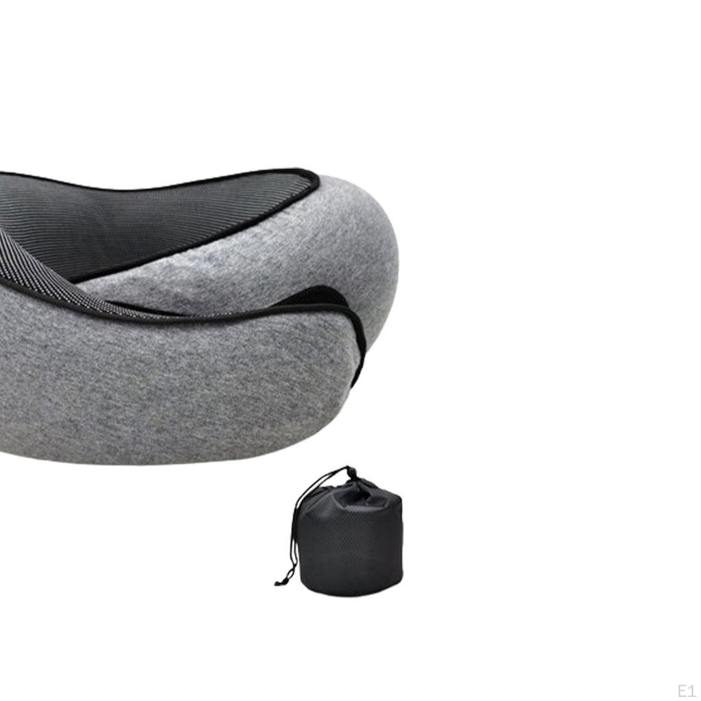 Airplane Travel Pillow Headrest Ergonomic Breathable Foldable U Shaped Soft Neck Support