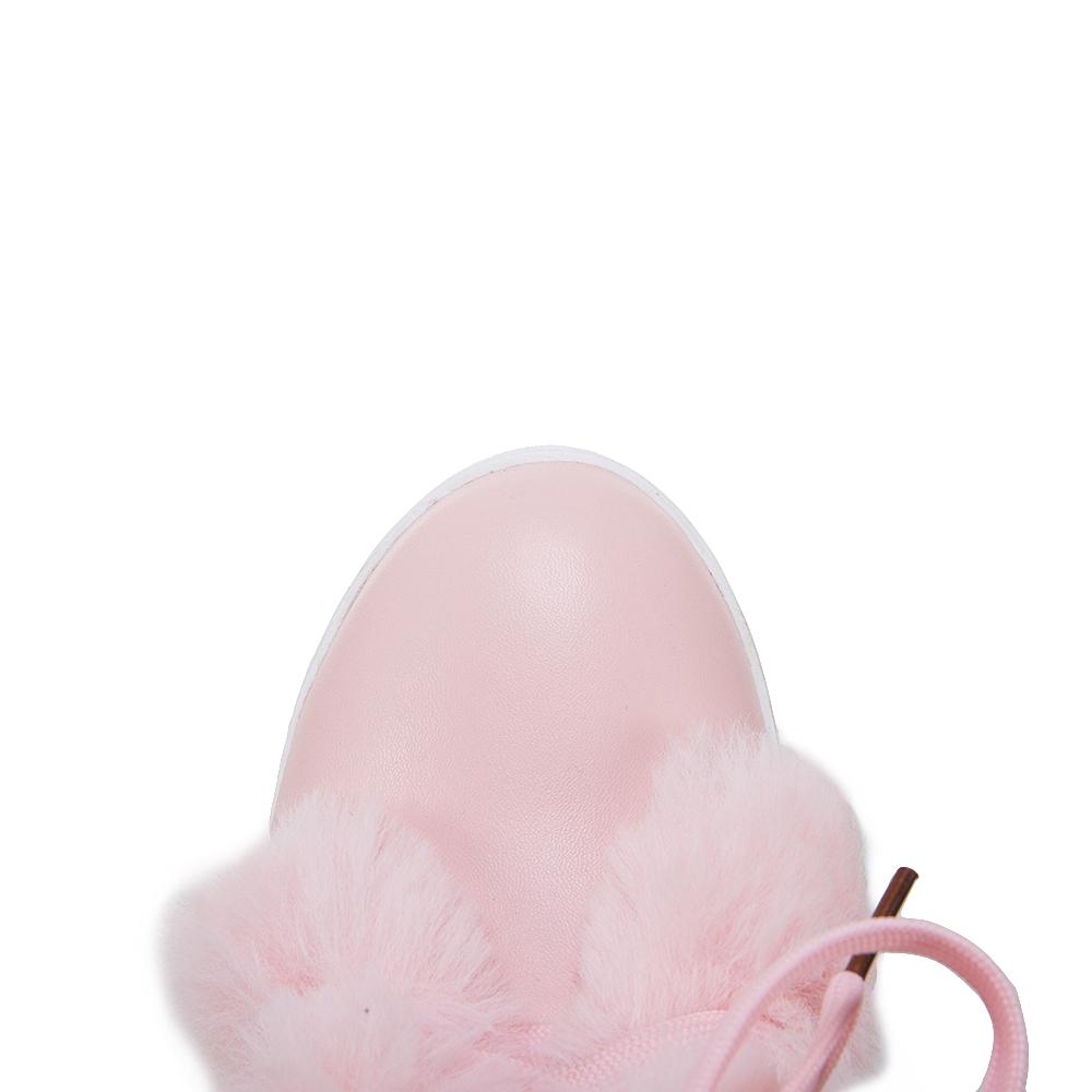 B5/Damen-Kurzstiefel, Winter-lange Plüsch-warme Schneestiefel, übergroße Damenschuhe, erhöhte schräge Absätze, Damenschuhe