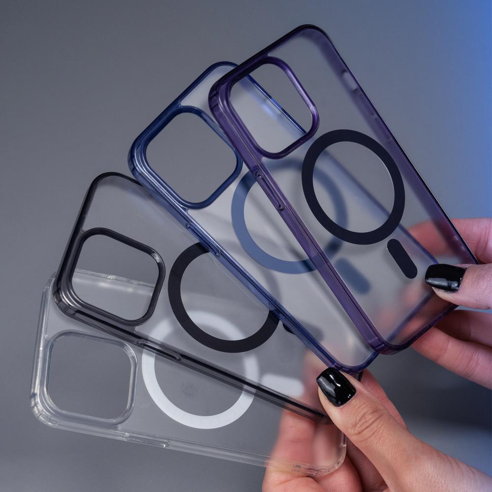 Etui 3Mk Frosty Magcase Do Iphone 16 Pro, Półprzezroczyste Z Fioletowym