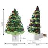 Resinous Christmas Tree Night Light Two Colours Ceramic Christmas Tree Bedside Lamp Mini Christmas Tree Bedside Lamp