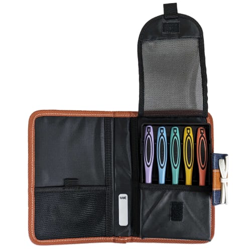 Yoshiharu Cutlery, Denim Line, 2-Way Grip Chisel Set with Safety Guard, Elementary School (Right-Handed)