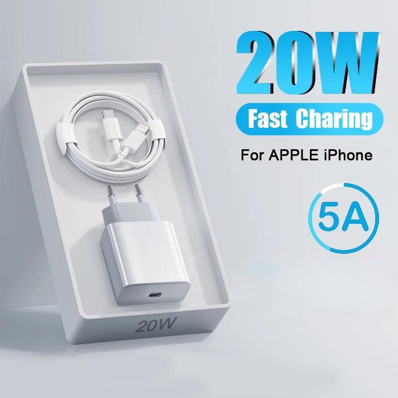 

PD 20 Вт для iPhone 15 14 13 12 11 Pro Max USB C Быстрое зарядное устройство для iPhone 14 15 Plus XR X XS MAX iPad Air Кабель для быстрой зарядки