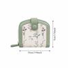 Floral Print Mini Coin Purse Bag Zipper Pouch Card Holder Portable PU Leather Short Wallet  Women