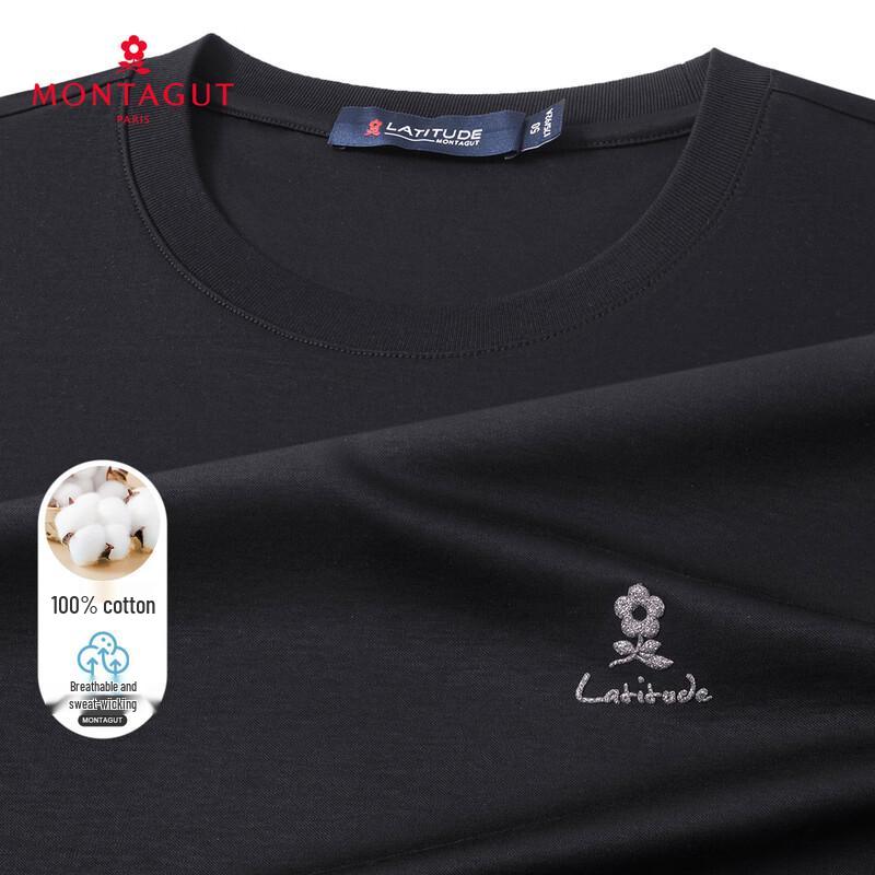 

MONTAGUT 100% Liquid Ammonia Soft Cotton Crew Neck T-Shirt 48