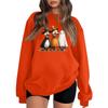 Womens  Fashion Tops Printed Casual Round Neck Long Sleeve Loose Pullover Shirts