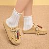 Fashion 2025 NEW Fashion Colored Beads Lace Up Casual Shoes Women 2025 Autumn Comfort Round Toe Sneakers Soft Non Slip Shoes