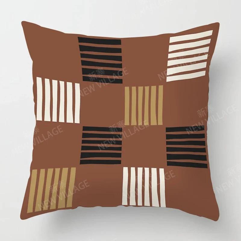 Nordic Fall Home Decor Autumn Throw Pillow Case Sofa Cushion Cover Modern 45x45cm 45*45 50x50 60x60cm 40*40 40x40 Geometry 60*60