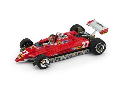 Brumm Escala Ferrari F1 126C2 Figura Gilles Villeneuve 1982 Grande Prêmio do Brasil BRUMM FERRARI GILLES VILLENEUVE 1/43 Incluído, [Usado]
