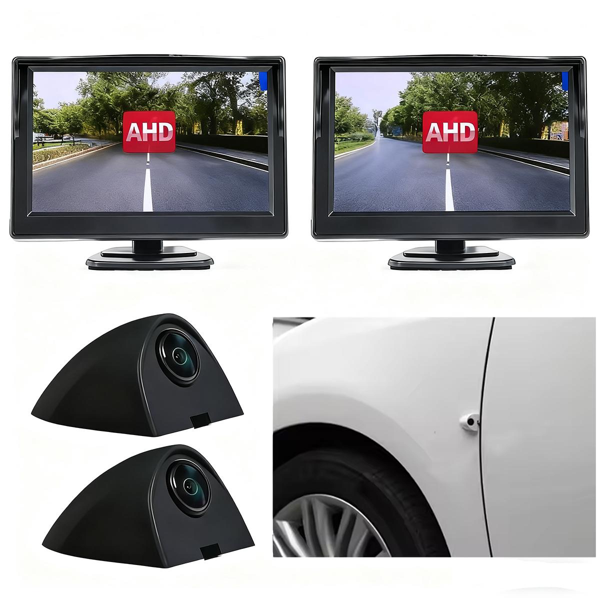 

720P Night Vision Camera Blind Spot Waterproof Accessories 5 Inch HD Mirror Monitor Car Digital Side View System чорний